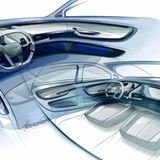 Interessanter als die Lichtorgel-Spielereien ist das gerundete Cockpit. Spannend auch der cleane Bodenraum, in der Wirklichkeit wird die Mittelkonsole immer breiter