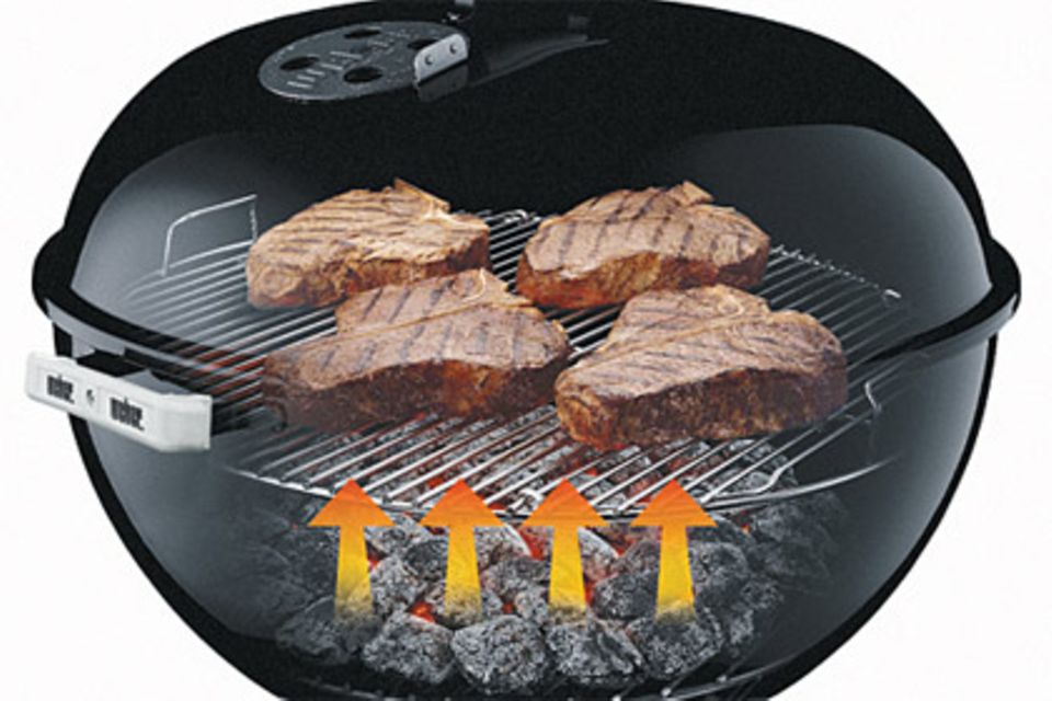 Grillen für Fortgeschrittene: Beim direkten Grillen liegt das Grillgut genau über der Glut Beim direkten Grillen liegt das Grillgut genau über der Glut