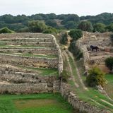 Fast wie in Irland: Steinmauern schützen die Felder vor Winderosion.