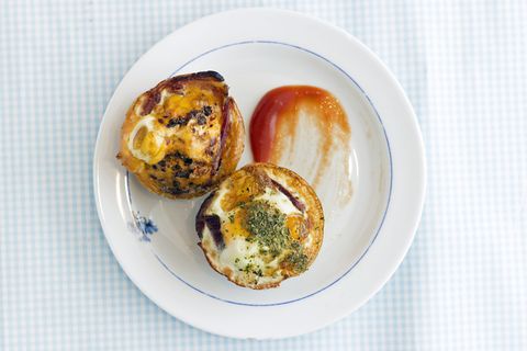 Eier mit Speck in einer Muffinform gebacken - so kann man Paleo-konforme Muffins auch interpretieren.