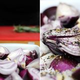 Nun kommt das Olivenöl, der Essig und der braue Zucker dazu. Mit Pfeffer und Salz aus der Mühle würzen.