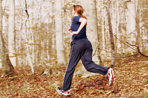 Eine Joggerin
