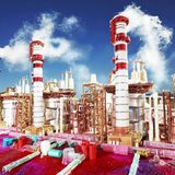 Diese Arbeit gehört zur neuen Werkgruppe "Land Scape". "Kings Dominion" hat LaChapelle dieses Foto benannt, nach dem Vergnügungspark in Virginia. Farblich fühlt sich der Betrachter tatsächlich an bonbonbuntes Amüsement erinnert. Doch ist dort nicht eine Industrie-Anlage abgebildet, die sich in der Inszenierung des Fotografen in etwas ganz anderes verwandelt?