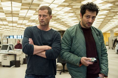 Nick Tschiller (Til Schweiger, l.) und Yalcin Gümer (Fahri Yardim) im Büro des LKA