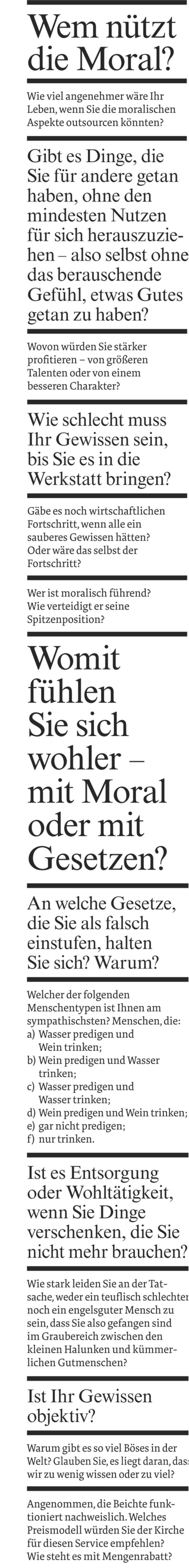 stern-Kolumne Dobelli: Fühlen Sie sich mit Moral oder mit Gesetzen wohler?