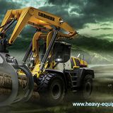 Den festen Griff beherrscht der Liebherr L 580 LogHandler. Der kann 8,5 Tonnen Holz schwungvoll in die Klaue nehmen.