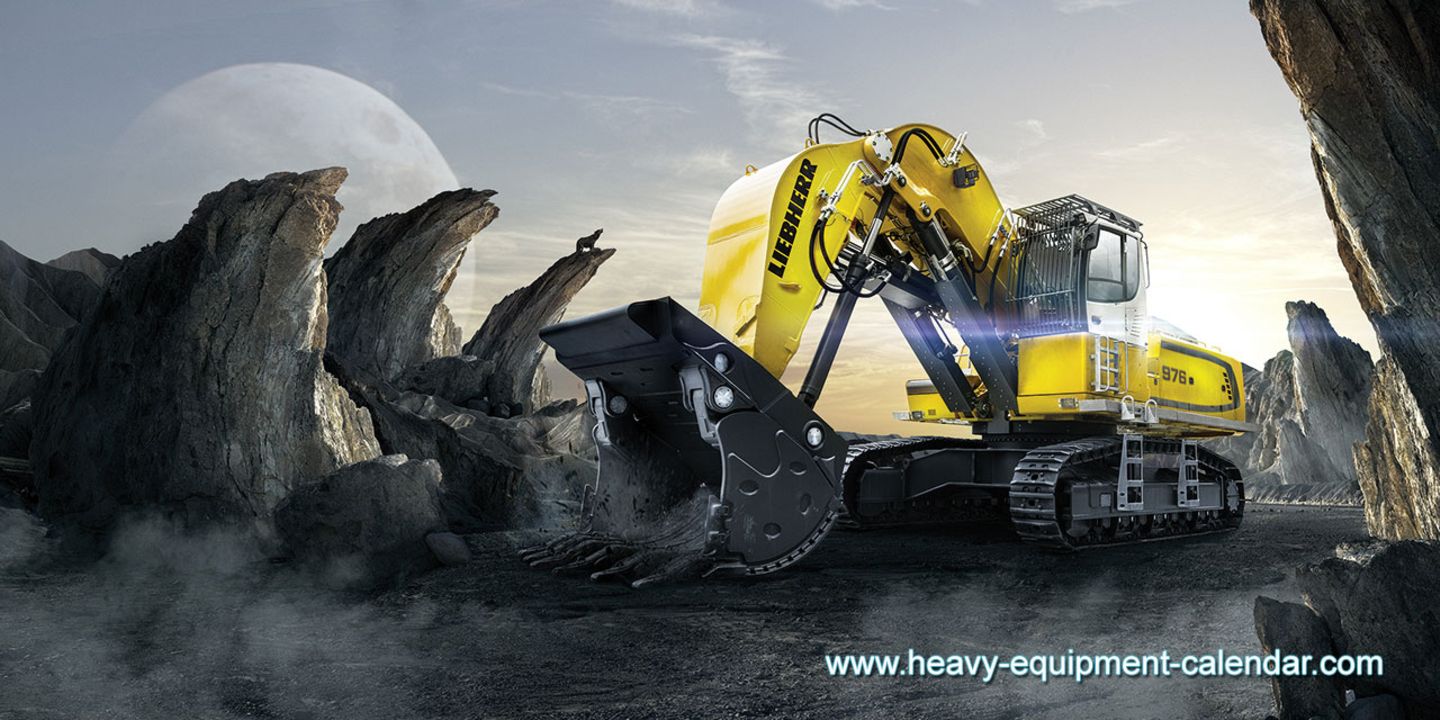 Einer, der kraftvoll zubeißen kann. Der Liebherr R 976 muss meist im Steinbruch schaffen. Mit rund 95 Tonnen Gewicht und 544 PS rückt er dem Fels zu Leibe.