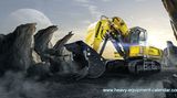 Einer, der kraftvoll zubeißen kann. Der Liebherr R 976 muss meist im Steinbruch schaffen. Mit rund 95 Tonnen Gewicht und 544 PS rückt er dem Fels zu Leibe.