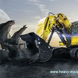 Einer, der kraftvoll zubeißen kann. Der Liebherr R 976 muss meist im Steinbruch schaffen. Mit rund 95 Tonnen Gewicht und 544 PS rückt er dem Fels zu Leibe.