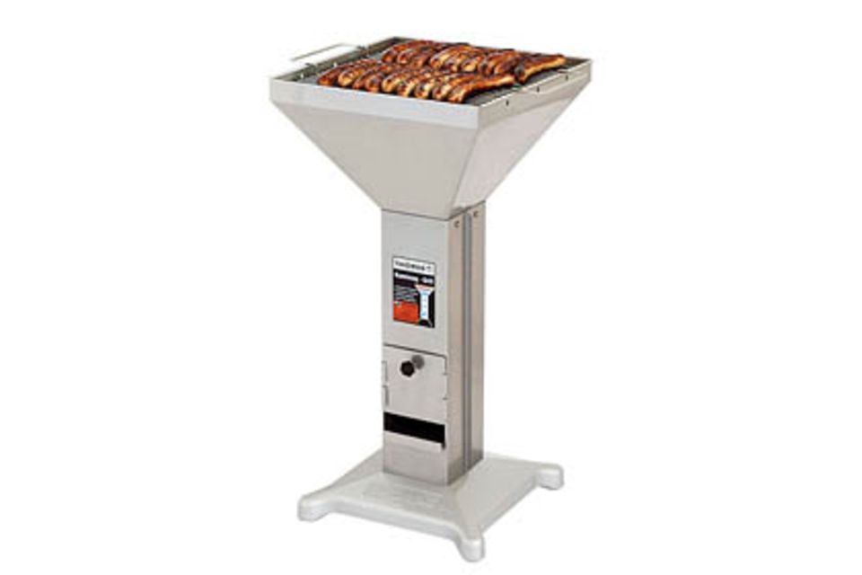 Kleine Grillkunde: Die Basisversion eines Edelstahlgrills von Thüros. Durch ein baukastensystem lässt sich der Grill stark aufrüsten Die Basisversion eines Edelstahlgrills von Thüros. Durch ein baukastensystem lässt sich der Grill stark aufrüsten