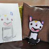 Was haben wir uns unter dem Bild von Patas kleiner Schwester Pim alles vorgestellt! Einen Pandabären, ein Dachsjunges ... alles Unsinn. "Das ist eine Katze", sagt die Sechsjährige.