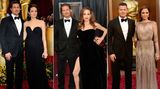 Auf dem roten Teppich der Academy Awards waren Brad Pitt und Angelina Jolie stets ein Hingucker. 2009 kam es zum unangenehmen Zusammentreffen mit Pitts Ex-Frau Jennifer Aniston, 2012 stand Angelinas rechtes Bein im Fokus und 2014 holte Pitt seinen ersten Oscar – allerdings als Produzent.  Warum das Paar bei der Oscar-Verleihung 2013 fehlte, erfuhr die Welt drei Monate später. Im Mai erschien in der "New York Times" ein Beitrag Jolies, in dem sie sich zur doppelten Brustamputation bekannte. Aus Angst vor einer Krebserkrankung hatte sich die sechsfache Mutter im Februar 2013 operieren lassen. Pitt nannte die Entscheidung seiner damaligen Partnerin "heroisch".