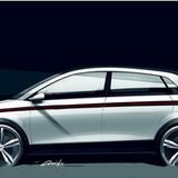 Über die gesamte Flanke verläuft beim Audi A2 Concept ein Lichtband, in dem sich Sensoren befinden, die den Fahrer erkennen und bei entsprechender Gestik die Türen entriegeln