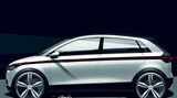 Über die gesamte Flanke verläuft beim Audi A2 Concept ein Lichtband, in dem sich Sensoren befinden, die den Fahrer erkennen und bei entsprechender Gestik die Türen entriegeln