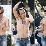 Auch Tattoos sind fester Bestandteil der Rockabilly-Kultur. Genau wie Zigarette, schwarze Handschuhe und Sonnenbrille.