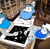 Sieht so der Himmel über Hamburg aus? Wenn der Illustrator und Fotograf Thomas Lamadieu seine Hände im Spiel hat, lautet die Antwort: ja. Seit einiger Zeit befasst er sich der Franzose mit einem ganz besonderen Projekt: der Serie "Sky Art". Dabei fotografiert er dabei in großen Städten Häuserschluchten vom Boden aus - und übermalt den Himmel mit handgezeichneten Illustrationen. Zuletzt waren seine Bilder in einer Ausstellung in Hong Kong zu sehen.  Homepage von Thomas Lamadieu  Die Facebook-Seite von Roots Art