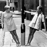 Der Twiggy-Style fand schnell Nachahmer: Hier trifft das britische Model auf ihre schwedische Doppelgängerin, die 16-jährige Kerstin Lindberg.