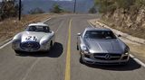 In der Leistung hat der SLS die Nase vorn, beim Fahrerlebnis führt der 300 SL