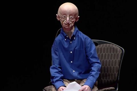 Sam Berns bei einem Vortrag, drei Monate vor seinem Tod.