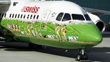 Grüne Almen auf dem Rumpf: Zum fliegenden Botschafter für den Käsekanton Appenzell hat die Swiss einen Avro Regionaljet umgespritzt.