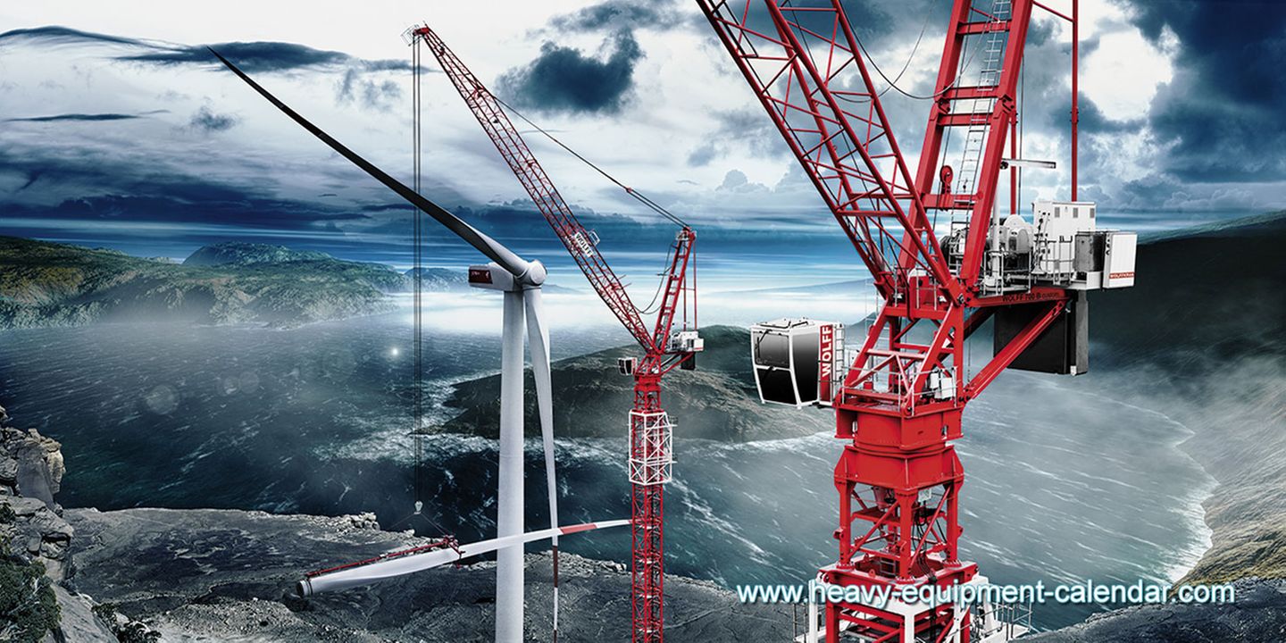 Umweltbewusste Arbeiten sind die Spezialität des Wolffkran 700B. Er kann Windkraftanlagen in schwindelerregenden Höhen errichten und hebt 80 Tonnen schwere Bauteile bis auf 150 Meter Höhe. Der Spezialkran ist extra für den Bau von Windkraftanlagen konzipiert.