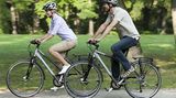 Trekkingrad - Allrounder für den Alltag  Beispiel  Marke: Kalkhoff  Typ: Agattu  Preis: ab 500 Euro  Trekkingräder eignen sich für die ganze Familie. "Räder für alle Fälle" kann man sie auch nennen. Die Spielwiesen des Trekkingrades mit seinen 28er Reifen sind die Stadt und lange, ebene Strecken. Trekkingräder sind lastentauglich: Körbe vorne, hinten, an den Flanken, Kindersitze und Satteltaschen, das Rad ist stabil gebaut. Ob Einkauf oder Reisegepäck: Ein Trekkingrad bekommt alles mit. Aber Vorsicht: Nicht jedes Billigrad, dass sich mit der Bezeichnung "Trekking" schmückt, ist für einen Radurlaub geeignet.   Der Rahmen wirkt nicht rustikal, sondern elegant. Auf Tempo kommt man mit den großen Reifen und entsprechender Gangschaltung ohnehin. Ein Trekkingrad mit einem Ritzelkranz am Hinterreifen und einer Profil-Bereifung ist durchaus ein wenig geländegängig. Wählt man ein Modell mit einer sogenannten Nabenschaltung ist ein Kettenschutz kein Problem.   Die Sitzhaltung auf einem Trekkingrad ist eher aufrecht, ein echtes Plus für alle Fahrer mit Problemen in Hand- und Schultergelenken.   Heutzutage werden Räder gern mit Federung vorn und hinten verkauft. Das schont den Rücken, hat aber seinen Preis.  Plus: Sehr vielseitiges Alltagsrad   Minus: Keine nennenswerten Nachteile  Tipp: Besser keine Federung als eine minderwertige