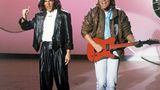 Thomas Anders und Dieter Bohlen bei einem Auftritt der ZDF-Sendung "Na, sowas Extra" 1983, noch vor der offiziellen Gründung von Modern Talking 1984.