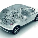 Das Fahrrad im Innenraum: Sieht schick aus, aber mit normalen Sitzen wird das sicher nichts  Text: Kra/MID