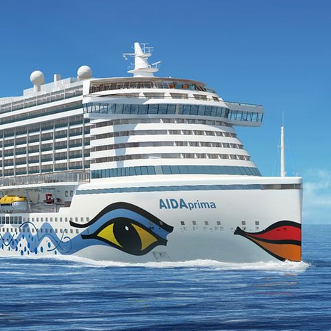 Ein Bug als Markenzeichen: Mit der "Aida Prima" durchflügt erstmals wieder ein senkrechter Bug wie bei einem alten Dampfer die Weltmeere.