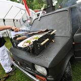 ... und in der "Fahrgastzelle" die Rauchkammer, die...