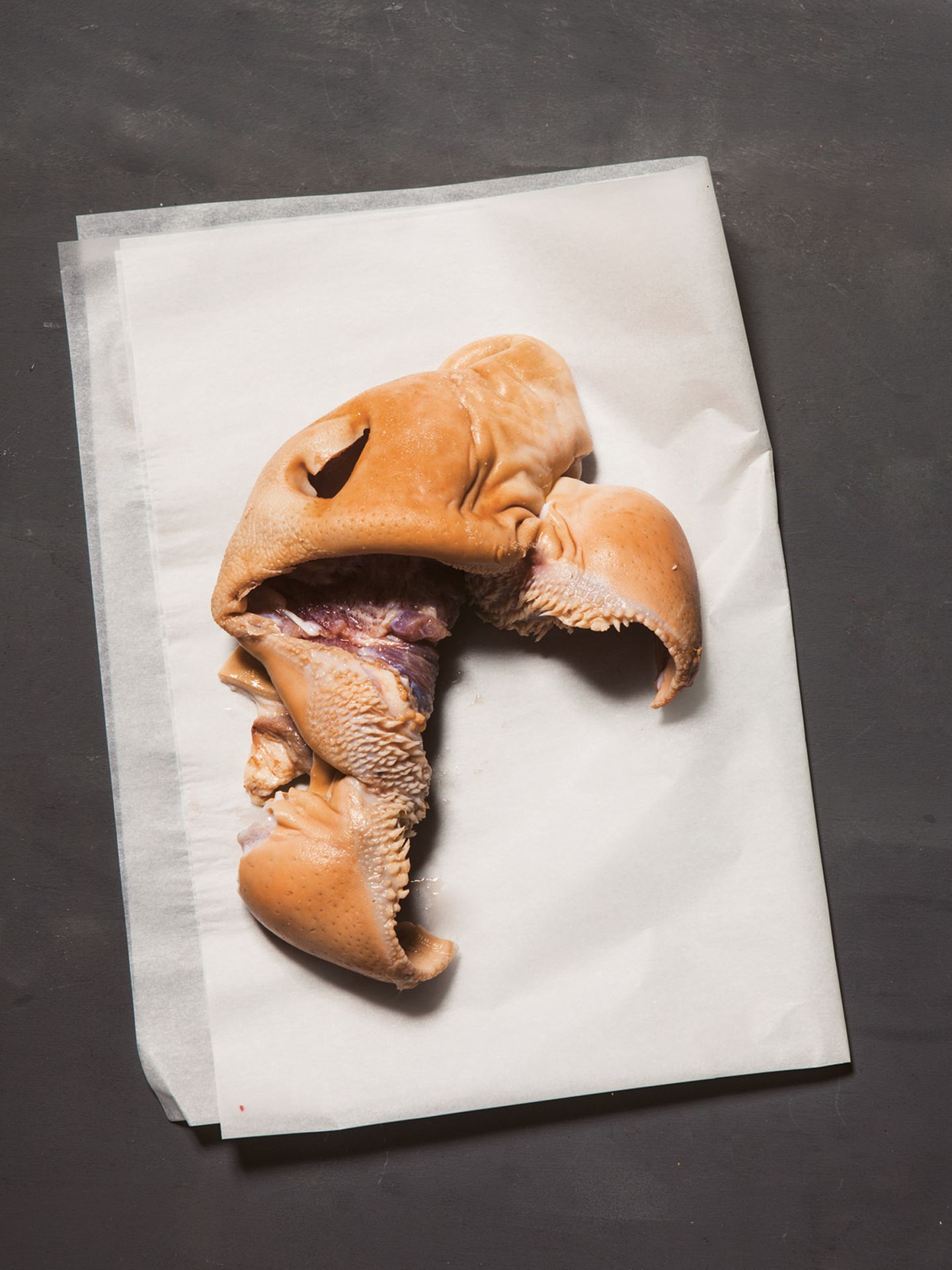 Ochsenmaul  Das Ochsenmaul ist Rindfleisch, das aus den Mäulern und Gaumen von Rindern gewonnen wird. Klingt gruselig, wird aber oft zur Zubereitung von Gelatine verwendet - oder auch für Ochsenmaulsalat, Sülze, Ragouts oder Würste.