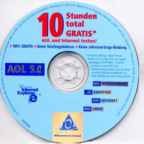 Einwahl-CDs fürs Internet: 2,3 Millionen Menschen zahlen noch für AOL-Abos