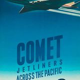 Eine Comet, das erste in Serie gebaute Düsenverkehrsflugzeug der Welt der britischen de Havilland Aircraft Company, zieht Kondensstreifen am Himmel. Peter Ewart entwarf das Plakat 1952 für Canadian Pacific. Das Unternehmen ging 1987 in die Fluggesellschaft Canadian Airlines International auf, die wiederum 2001 in Air Canada integriert wurde.