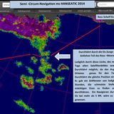 Und wenn der Eisgürtel sich öffnet, kann diese Lücke oft Hunderte von Seemeilen von der vorauskalkulierten Routenführung entfernt liegen. Eigentlich war geplant, um alles Eis herumzufahren, da die satellitengestützten Eiskarten hier oft zu ungenau sind. Doch der plötzlich aufziehende Sturm ließ keine andere Wahl, als dennoch die schmale Lücke durch das Eis der riesigen Eiszunge anzusteuern.
