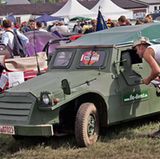 Ein zum Schützenpanzer umgebauter Trabant aus dem Jahr 1972