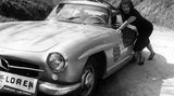 Der Flügeltürbenz in der Nähe von Rom . Sophia Loren war die stolze Besitzerin