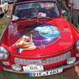 Mit Edel-Lack präsentiert sich dieser Trabi aus Viersen