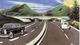 Deutschlands einflussreichster Musikbeitrag der 70er Jahre: Kraftwerk gelten mit ihren synthetischen Sounds und minimalistischen Strukturen als Wegbereiter des Techno. Und mit Autobahn gelang der Düsseldorfer Formation ein Hit über einen deutschen Mythos.