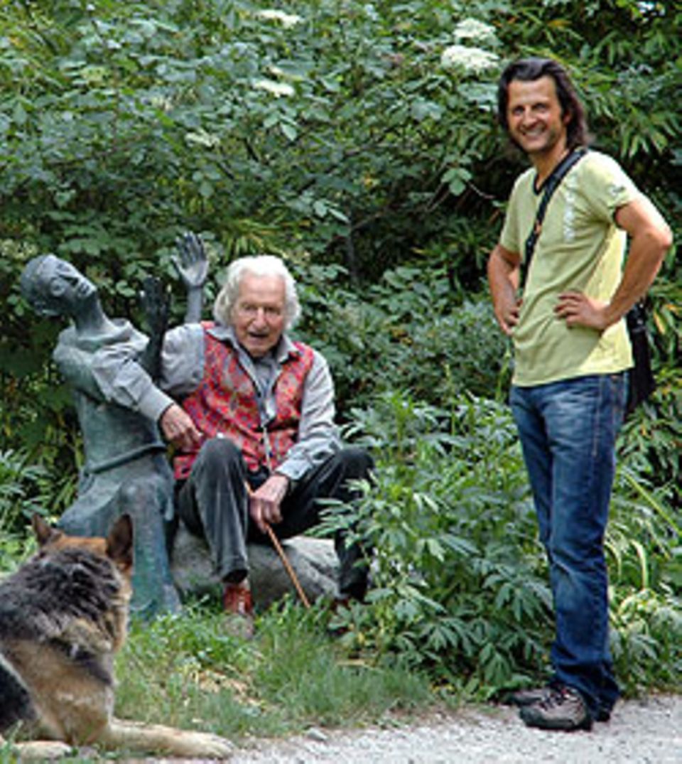 Friedrich Sebastian Feichter: Friedrich Sebastian Feichter mit dem Kunstliebenden Karl Nicolussi-Leck Friedrich Sebastian Feichter mit dem Kunstliebenden Karl Nicolussi-Leck
