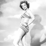 Heiße Pose: Jane Russell, bekannt aus "Blondinen bevorzugt", im Bikini 1955