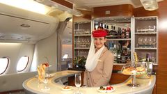 Eines der Ausstattungsdetails: Im Heck des Flugzeugs befindet sich eine Cocktailbar für Passagiere der Business Class    Video: So entsteht der neue Airbus
