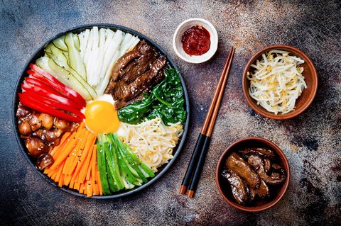 Fast schon künsterlisch: Bibimbap mit Spiegelei
