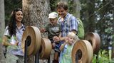 St. Gallen, Schweiz: Töne Schritt für Schritt auf dem Klangweg Wie klingen Steine, Bäume oder Kuhglocken? Auf dem Klangweg mit seinen 25 Klang-Installationen am Wegesrand gibt es spielerische Antworten auf diese Fragen. Der sechs Kilometer lange musikalische Ausflug führt bei Toggenburg in drei Etappen von der Alp Sellamatt in Alt St. Johann bis ins Oberdorf in Wildhaus. Der Weg im Kanton St. Gallen ist auch bestens für Familien mit Kinderwagen geeignet.  Infos: www.klangwelt.ch