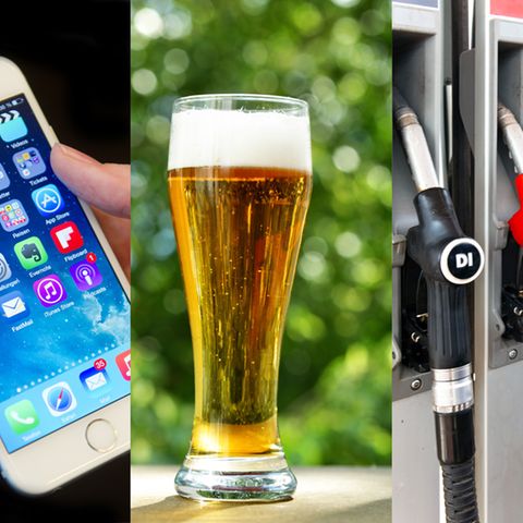 iPhone, Bier und Spritpreise: Die Deutsche Bank Research hat die Preise von alltäglichen Produkten verglichen.