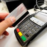 Kreditkarte im Supermarkt akzeptiert