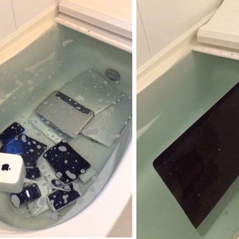 Rache für Seitensprung: Eifersüchtige Ex schmeißt alle seine Apple-Geräte in die Wanne