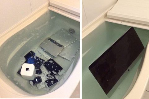 Rache für Seitensprung: Eifersüchtige Ex schmeißt alle seine Apple-Geräte in die Wanne