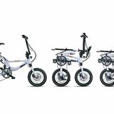 Jango Flik   Das Flik ist der günstige Bruder des Mercedes-Benz-Faltrades, oder anders gesagt: Das Orginal ohne den Mercedesstern. Hauptvorteil sind der einfache Klappmechanismus und der sogenannte Shuttle-Modus: Auch zusammengefaltet lässt sich das Flik auf den Reifen schieben und sogar ein wenig Lenken. Interessant also, wenn man das Rad nicht lange tragen will. Das Flik wird mit 16- und 18-Zoll-Reifen angeboten. Je nach Ausstattung bewegen sich die Preise zwischen 700 und 1300 Euro.