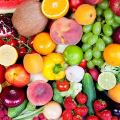 Buntes Obst und Gemüse