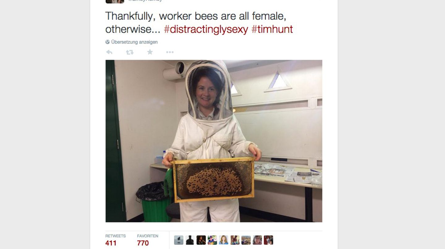 #distractinglysexy - unter diesem Hashtag sorgen Wissenschaftlerinnen weltweit für eine humorvolle Antwort auf die sexistischen Äußerungen des Nobelpreisträgers Tim Hunt.